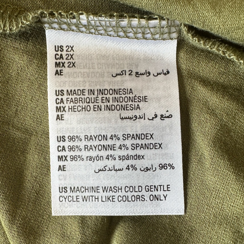 Alfani olive green tee Size 2X - Picture 7 of 7